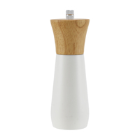 Moulin à poivre et à sel manuel en bois massif, en acier inoxydable, compatible micro-ondes, noir et blanc, pour cuisine et table, vente en gros