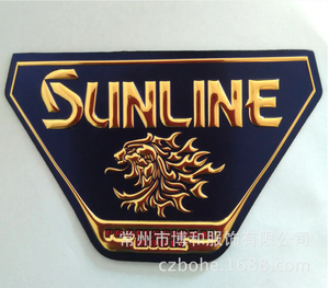 Đồ thể thao Huy hiệu vàng 3D chuyển nhiệt tùy chỉnh TPU vá huy hiệu da nhãn hiệu. - Product Image 6