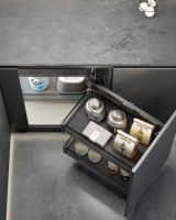 Magische Hoek Aluminium ABS Glas Fluorocarbon Keuken Kast Uitschuifbare Opbergmand voor Keukenhoek Organisatie