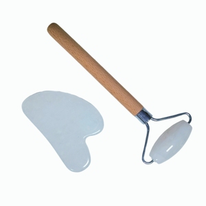 ลูกกลิ้งนวดหน้าแบบพกพาและทนทาน ชุดกัวซาและลูกกลิ้งลดบวม - Product Image 4