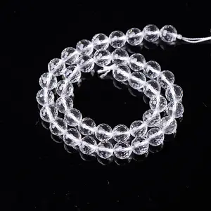 8mm ronde facet natuurlijke rock kristal kralen voor sieraden creaties