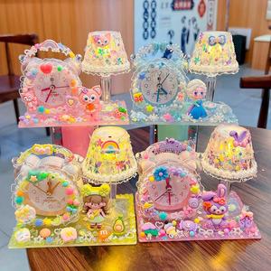 <b>Crystal</b> Diy Clock Night Light <b>Set</b> Cartoon Print Handmade Home Decoration For Girls Kids - Product Image 4