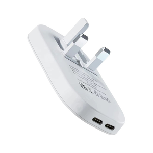 Productos Más Vendidos 2026: Adaptadores <span class=keywords><strong>de</strong></span> Carga Ultrafinos y Rápidos para Viaje, Plegables, 35W, Doble Puerto Tipo C, Enchufe Plano para Reino Unido - Product Image 2