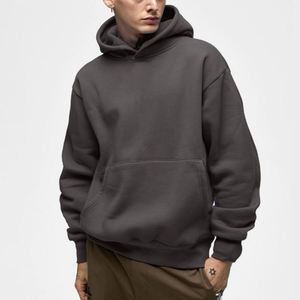 Survêtement d'hiver personnalisé en molleton épais avec broderie, style streetwear, poches robustes, pull en molleton bouclette pour homme, coupe classique - Product Image 2