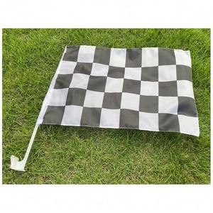 Venta al por Mayor de Banderas para Ventana de Auto de 12x18 Pulgadas, Económicas, 100% Poliéster, de Una o Dos Caras, con Impresión de Logotipo Personalizado y Asta - Product Image 2