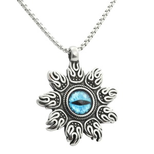 Yunnique – pendentif en acier inoxydable pour hommes, collier rétro Punk, cadeau, design de fleur géométrique, serti de pierres, 280505 - Product Image 5