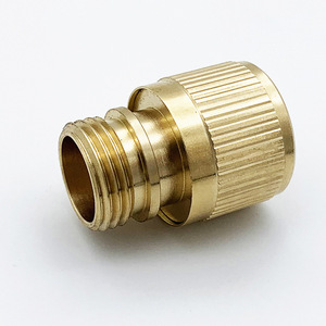 Connecteur d'eau de jardin à connexion rapide fileté en laiton de 1/2 pouce pour raccord de tuyau - Product Image 1