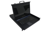 Commutateur KVM LED 17.3 pouces avec pavé tactile + souris Support console locale USB 8ports /16ports HDMI 1U montage en rack tiroir KVM LED
