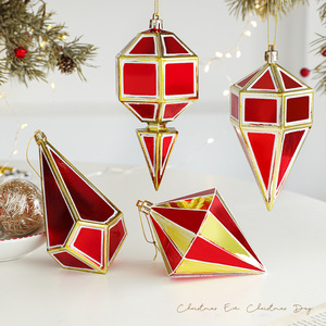 Red Finial Drop Christmas Ornament Hanging Christmas Finial Ornaments Plastic Shatterproof <b>Decor</b> for Xmas Tree <b>Winter</b> Supplies - Product Image 1