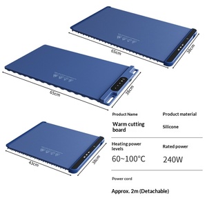 Silicone Food Warmer Mat Non-Slip Lightweight Modern Home/<b>Desk</b> Use Heat Resistant Tray Mat Flexible Rollable <b>Foldable</b> - Product Image 3