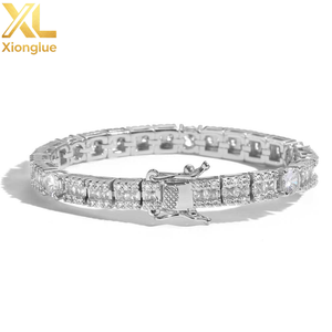 สร้อยข้อมือทองชุบประดับเพชร CZ ขนาด 6 มม. สร้อยคอแบบโชคเกอร์ สร้อยเทนนิส - Product Image 2