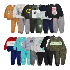 Wholesale Ropa De Ninos Kids Clothes Sets Children 2 Pcs Sweatpants Hoodies Sets 2-6Y Cotton Autumn Winter Boys Clothing Sets