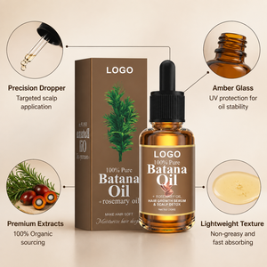 Huile de Batana 100% pure, huile essentielle de romarin pour cheveux, sérum de croissance capillaire, traitement hydratant et détoxifiant du cuir chevelu, 30 ml, OEM ODM Factory - Product Image 1