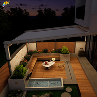 Pergola rétractable en PVC, auvent de jardin en aluminium, pavillon extérieur thermolaqué pour restaurant et villa