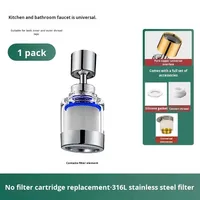 Filtre anti-éclaboussures universel pour robinet NCBX, 360° °   Aérateur d'évier de cuisine rotatif, buse de filtration à 6 couches en pierre médicale pour la maison/l'hôtel