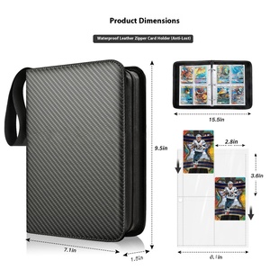 Jiugong Gebao Kemeng PU fermeture éclair <span class=keywords><strong>livre</strong></span> de cartes à feuilles mobiles étanche Pokémon jeu Collection Dongguan usine lot - Product Image 2