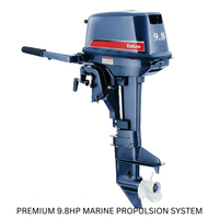 Moteur hors-bord essence 2 temps YAHA neuf 9,8 CV refroidi par eau, durable pour bateau pneumatique et yacht, garantie 1 an
