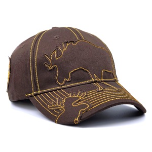 Customized Retro Distressed Waxed Cloth Minimalist and Fashionable Outdoor Casual Baseball Cap - Product Image 1