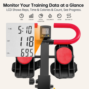 3 In 1 Opvouwbare Multi-Roeimachine <span class=keywords><strong>Ab</strong></span> <span class=keywords><strong>Crunch</strong></span> Workout <span class=keywords><strong>Machine</strong></span> Met 3-niveau Hoek En Instelbare Spanning - Product Image 4