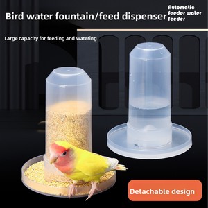 Comedero y Bebedero Automático para Aves, Diseño Redondo para <span class=keywords><strong>Palomas</strong></span> y Periquitos, Bebedero para Pollos, Caja <span class=keywords><strong>de</strong></span> Alimentación, Bandeja para Comida - Product Image 4