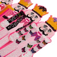 Insignes à paillettes uniformes thermocollants tissu à paillettes LOGO personnalisé patchs brodés grand nœud pour vêtements fille dentelle PVC