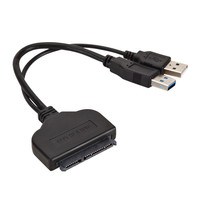 Recién llegado, Cable Sata a USB, adaptador USB3.0 a SATA 22P con Cable de alimentación USB para transferencia de datos de controlador de disco duro de 2,5 pulgadas