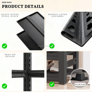 Étagère de <span class=keywords><strong>garage</strong></span> robuste <span class=keywords><strong>à</strong></span> 5 niveaux, en métal sans boulons, avec finition thermolaquée, pour entrepôt, sous-sol, point de contrôle - Product Image 3