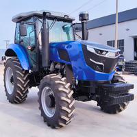 Tracteur agricole polyvalent 80hp 90hp 100hp 4x4 4 roues motrices robuste puissant fiable professionnel pour l'agriculture