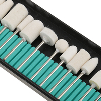 Lot de 12 embouts de polissage en feutre de laine multi-formes pour ongles en acrylique et vernis gel NAD041