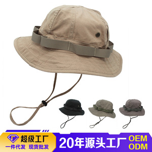Bucket Hat Breathable Sun Protection Fisherman Hat For Men Outdoor Sports Khaki Black Dark Gray Army Green Solid Color Wool - Product Image 5