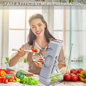 Kitchen <b>Tools</b> Slicer <b>Fruit</b> Manual <b>Vegetable</b> Slicer French Fry Cutter Multifunctional <b>Vegetable</b> Chopper with Container - Product Image 3