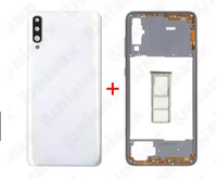 Coque arrière de batterie pour Samsung Galaxy A50/A505/A70 avec cadre central en verre compatible avec A51/A515/A71/A715