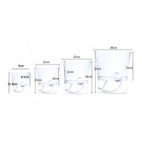 Pot de fleurs transparent à arrosage automatique, pot hexagonal pour plantes, jardinières en plastique, décoration pour la maison et le jardin