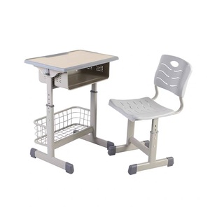 Ensemble chaise et bureau individuel robuste pour étudiant, mobilier scolaire moderne avec structure en acier et plateau en <span class=keywords><strong>MDF</strong></span> - Product Image 5
