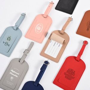 Custom Leather Luggage Tag, Personalized Genuine Leather Travel Bag Tag, Luxury Name & ID Label for <b>Suitcases</b> - Product Image 5