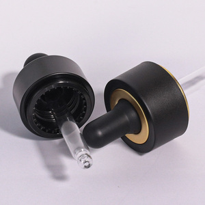 Flacon compte-gouttes en verre dégradé vert de 30 ml pour huile essentielle et sérum, avec bouchon noir et or, emballage personnalisé pour soins de la peau et cosmétiques - Product Image 4