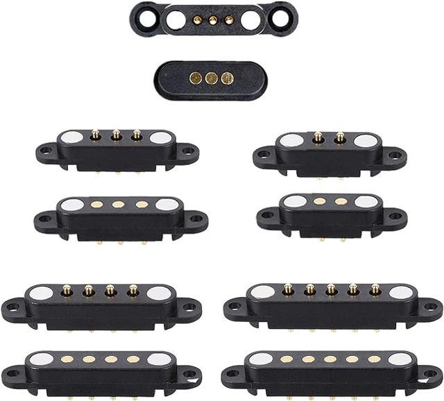Magnetic Bend Pogo Pin Fast Connector 2/3/4/5P Copper Waterproof 12V 1.5A Battery Springs Loaded Power Connectors