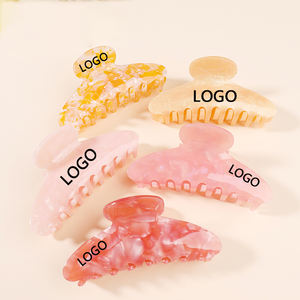 LOGO PERSONNALISÉ 3000 + COULEURS 10.5cm Grande Taille Violet Couleur Acrylique Pinces À Cheveux Pinces Accessoires 222583 - Product Image 3