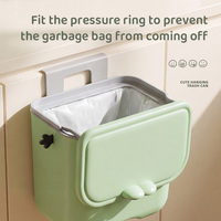 Poubelle à compost murale pour cuisine, seau à déchets alimentaires avec couvercle, poubelle suspendue pour salle de bain