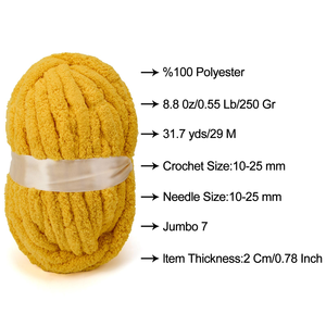 Hilo de Chenilla de Alta Tenacidad al por Mayor, Hilo Grueso de 2 cm para Tejer, Coser y Bordar - Product Image 2