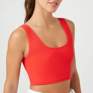 Spandex/Nylon Plus Size High Support Eco-Friendly Sport Bras Custom Front Pattern Breathable Quick Dry Yoga Women's Sports Bra - Product Image 3