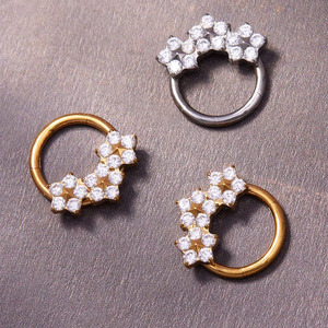 Freya Septum Burun Piercing Takısı İnek Burun Halkaları Zirkon Gümüş Renk Sığır Burun Halkası Segment Labret Piercing Kulak Lobe Küpeleri - Product Image 6