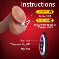 Machine sexuelle à poussée réaliste en silicone pour femmes, 10 modes de vibration, télécommande, étanche, jouet pour point G et anal ultime