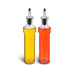 Bouteille de luxe en verre de 350 ml pour <span class=keywords><strong>huile</strong></span> d'olive et vinaigre avec <span class=keywords><strong>bec</strong></span> <span class=keywords><strong>verseur</strong></span> argenté détachable, option logo personnalisé, distributeur d'<span class=keywords><strong>huile</strong></span> d'olive - Product Image 5