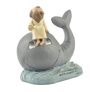Figura Religiosa de Resina: Jonas y la Ballena "Llamado por el Señor" Regalo Cristiano, Símbolo de Esperanza y Respuesta Divina - Product Image 3