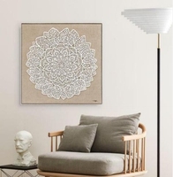 Dropshipping personnalisé 100% peint à la main ville mur art peinture à l'huile toile avec cadre noir Art déco design pour la décoration de la maison