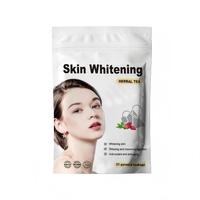 Thé de beauté aux herbes pour éclaircir la peau, 21 sachets pyramidaux, éclaircissement naturel de la peau pour adultes, avec écorces de mandarine déchiquetées et rose rouge