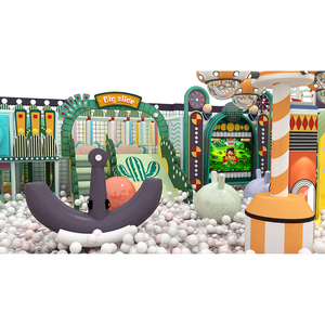 Piccola città per bambini attrezzature per parco giochi al coperto trampolino parco sabbia parco giochi al coperto - Product Image 6