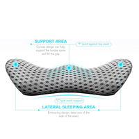 Oreiller en mousse à mémoire de forme ergonomique pour siège de voiture chaise de bureau oreiller de lit inclinable soulagement de la douleur lombaire oreiller de soutien lombaire