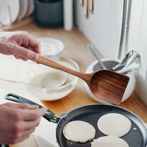 12 Peralatan Masak Kayu dari Kayu Jati Alami, Spatula Kayu untuk Memasak - Product Image 4